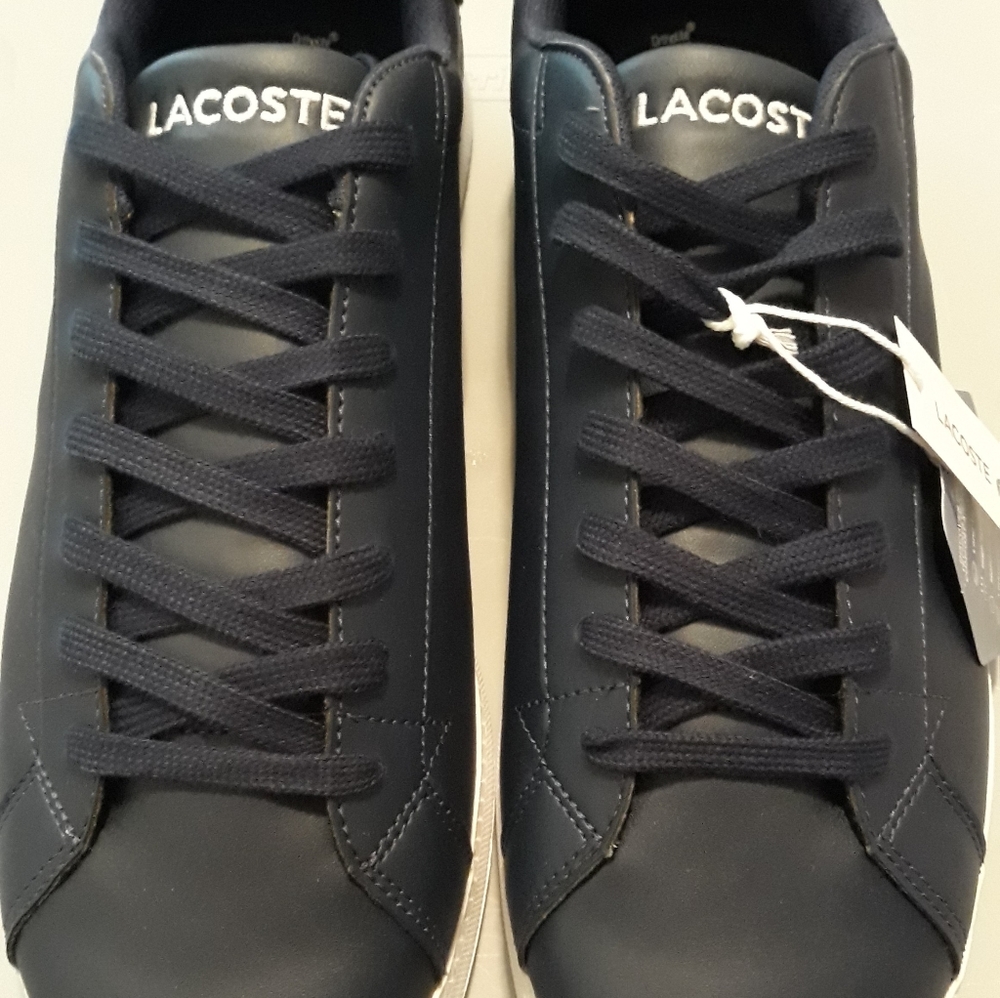 Lacoste Navy Blue Leather Sneakers